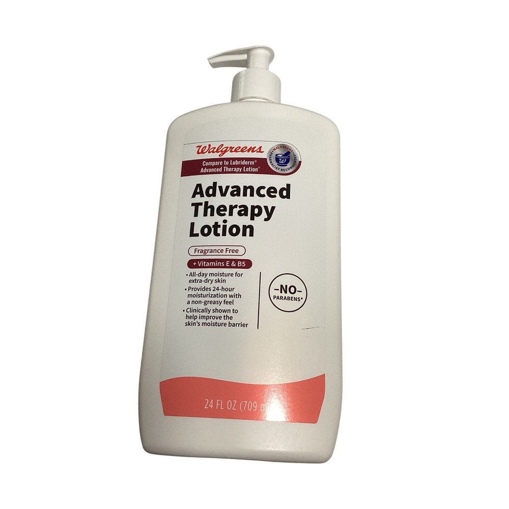Walgreens Advanced Therapy‎ Lotion Fragrance Free Vitamins E B5 Dry Skin 24 Oz